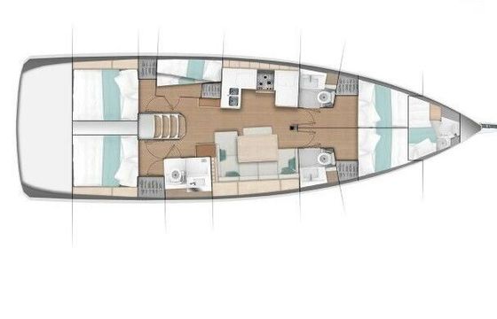 Sailboat Jeanneau Sun Odyssey 490 14.42m