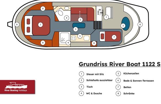 Motor yacht River Boating River Boat 1122 S 50hp