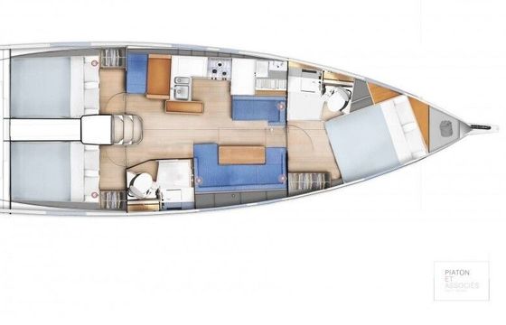 Sailboat Jeanneau Sun Odyssey 410 12.35m