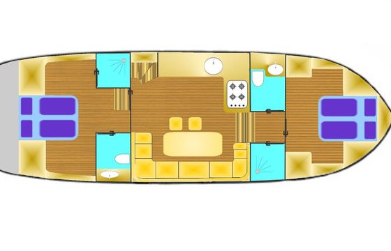 Houseboat Gruno Hollandia 1100 Classic 100hp