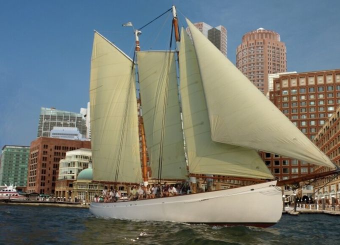 Embark on Boston skyline adventure aboard a timeless classic sailboat