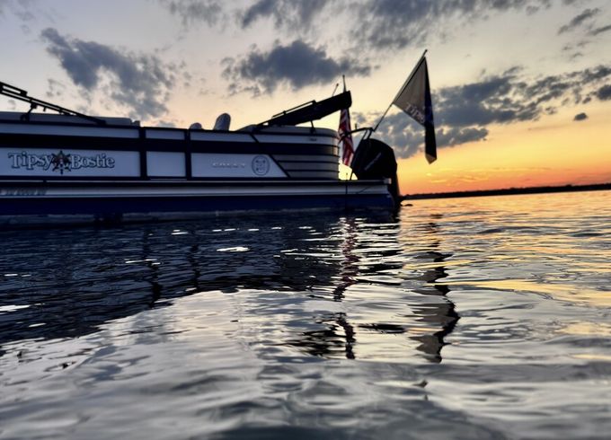 The Tipsy Bostie, a luxury 2022 Crest 240 Platinum tritoon with 250HP!