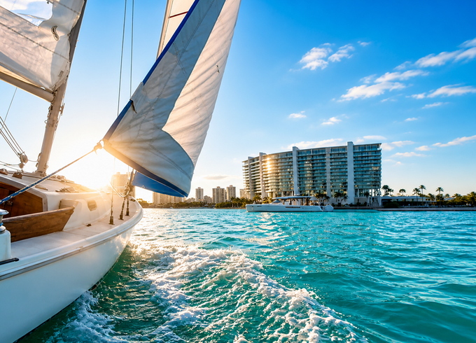 Private Sailing - Electric and Silent • Max 4 Guests • Sunny Isles FL