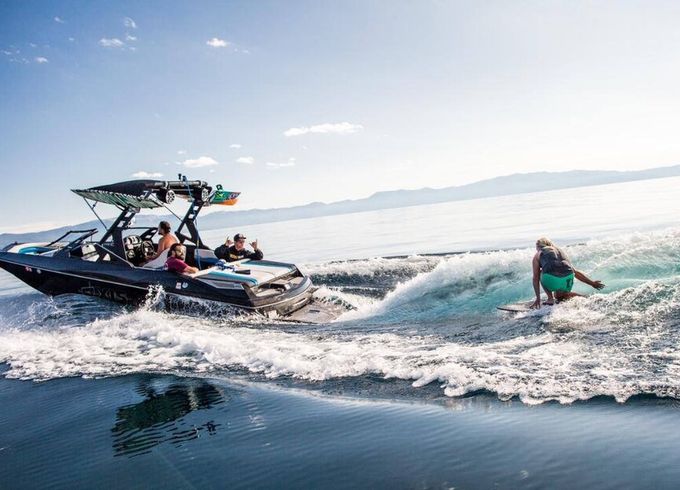 2021 Axis wakesurf boat with Captain on Lake Tahoe!