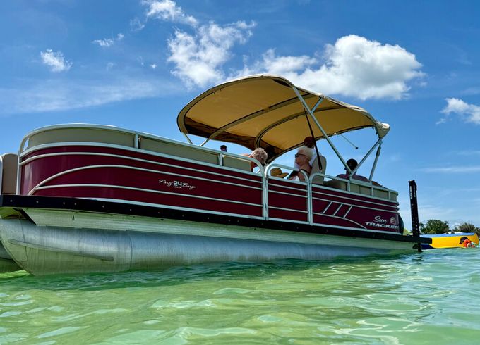 24ft Sun Tracker Party Barge – Anna Maria Island Adventure