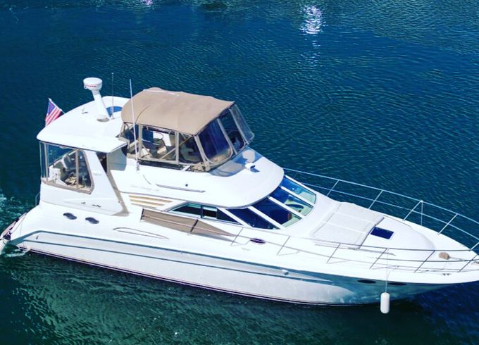 Paint, party and yacht with us! Climb aboard the 45ft Sea Ray