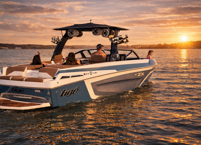 2021 25ZX Wake Boat — Premium Surf and Cruise by Boats and Toasts!