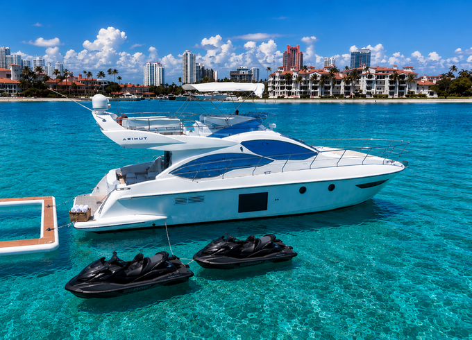 Miami Private Yacht Charter | COCO 50 FT | 2 Free Jet Skis (4+ Hours)