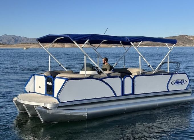 22’ Aloha Tritoon – 150HP Cruise, Swim & Tube at Lake Pleasant