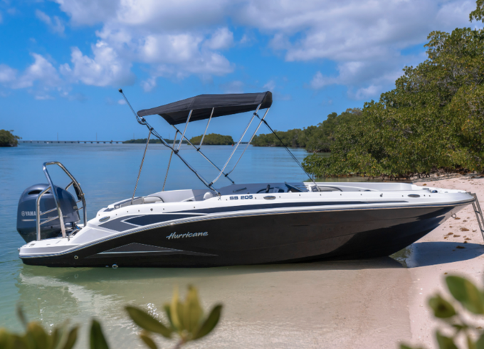 Hurricane Sundeck SS205 #2, Swim Platform and Bow Ladder.