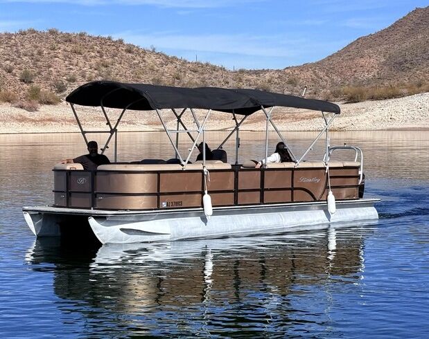 24’ NEW Bentley Pontoon Seats 15 (Double Bimini) - Lake Pleasant
