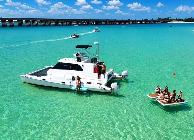 36' Catamaran Charter to Crab Island | Up to 13 Guests