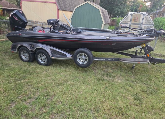 Fully loaded bass boat on a trailer - Near Eagle Mountain!