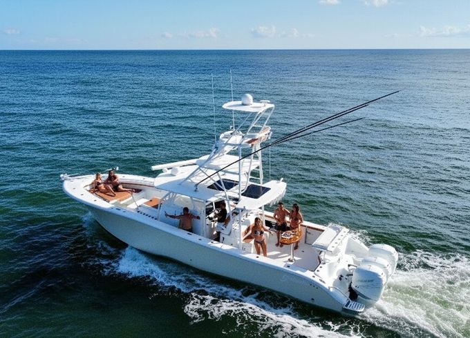 Luxury 42ft Yacht - Restroom Onboard - Great for large groups.