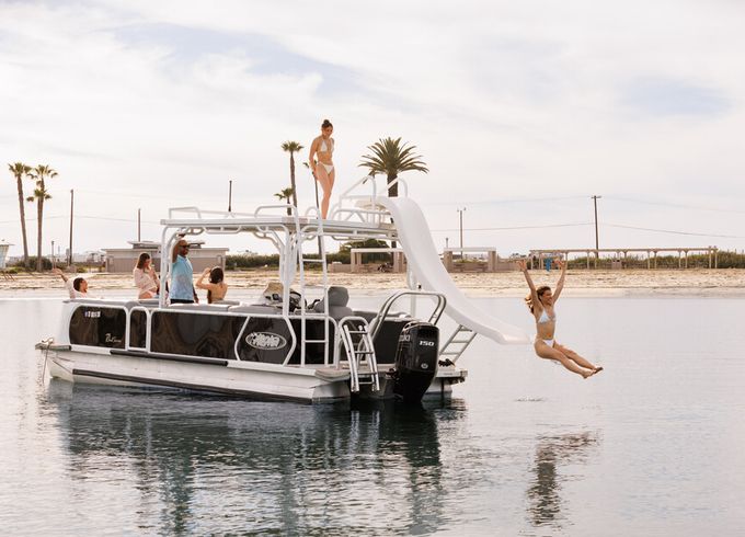 Double Decker Party Pontoon w/ Slide | Licensed Port of SD Charter