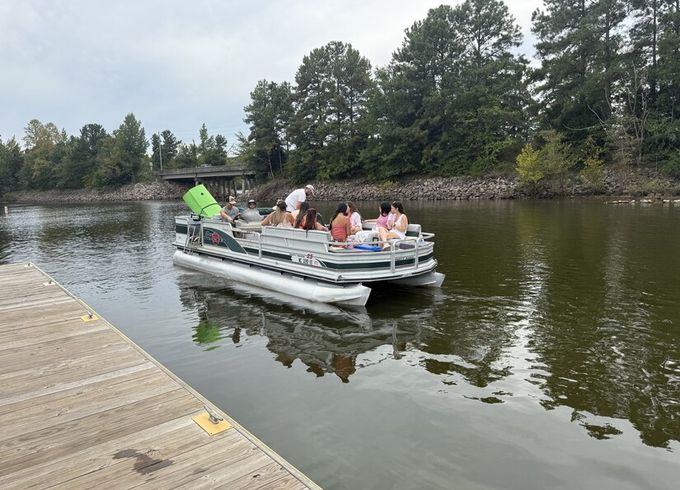 25 ft Party Barge with optional grill ready for your next gathering!