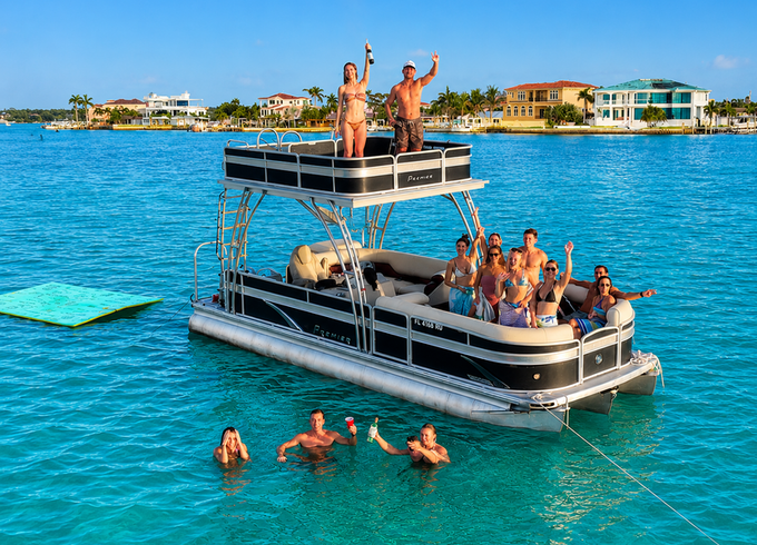 24' Premier Double Decker Slide Boat | Party + Slide + Sandbar Vibes!