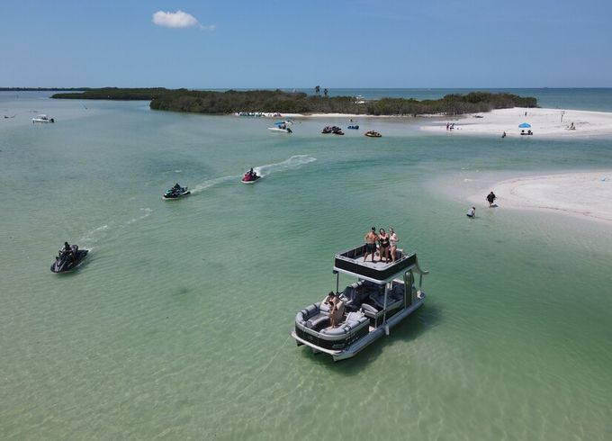 Double Decker Party Boat with Water Slide 14 Person