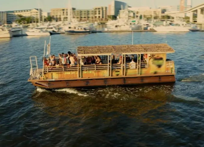 Private Party Cruise on our 40ft Tiki Themed Pontoon Boat!