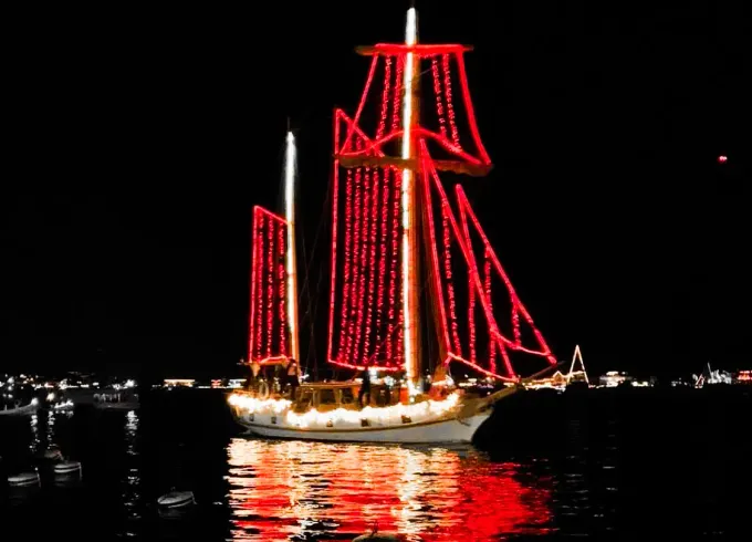 Christmas Boat Parade Pirate Ship Cruise in Newport Beach, California