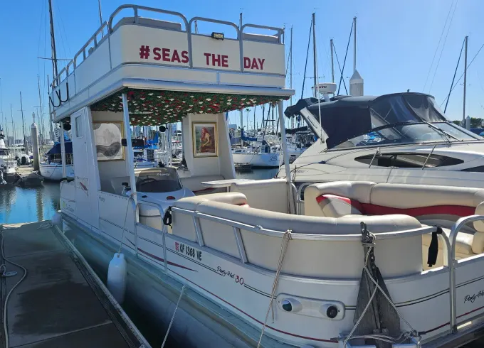 Double Decker Party Pontoon Boat in Beautiful San Diego Bay - Up to 12 Guests!