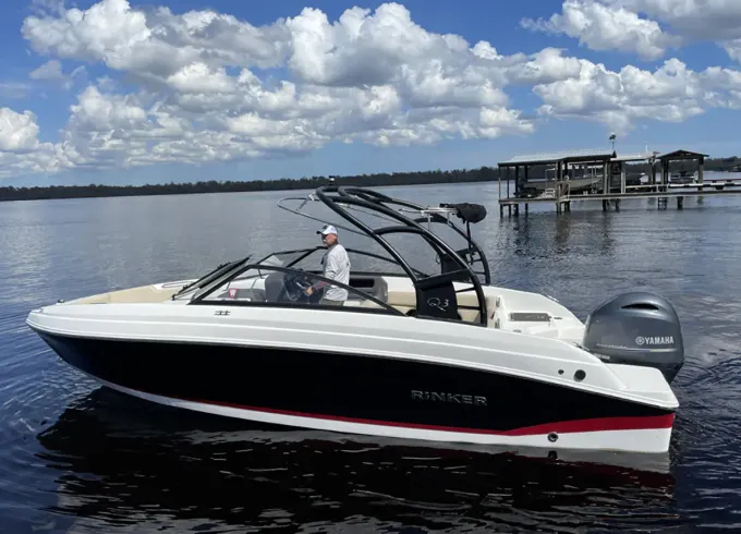 Rinker Black 200 HP Boat