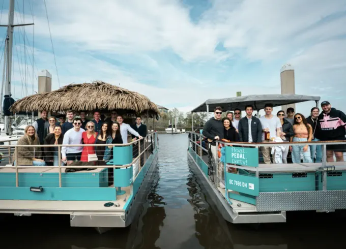 30ft Pontoon - Style Pedal Powered Cycle Boat In Charleston