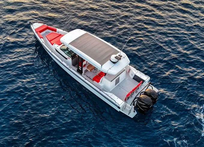 Mykonos Full Day Cruise Axopar 37 Speedboat - Joy Division
