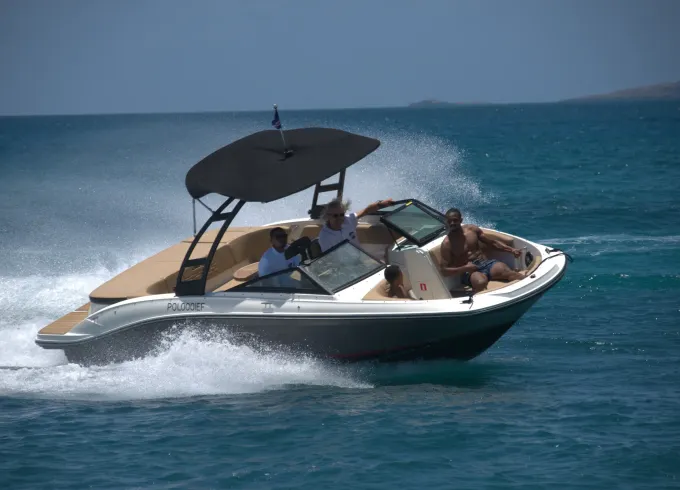 A full-day, intimate cruise on the exclusive Sea Ray 210 off the coast of Sal
