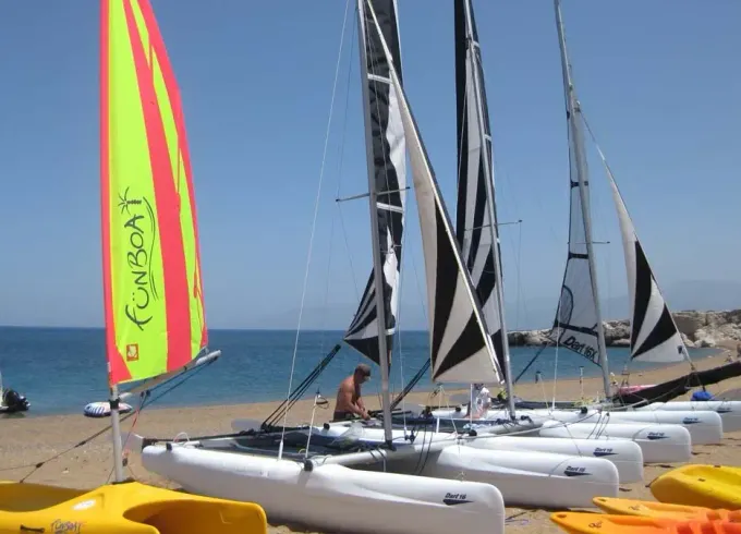 13' Beach Catamaran Rental in Poli Crysochous