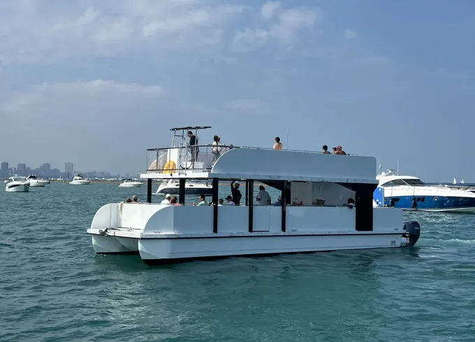 Captained Charter on 45’ Custom Built Double Decker Power Catamaran - 44 Guests