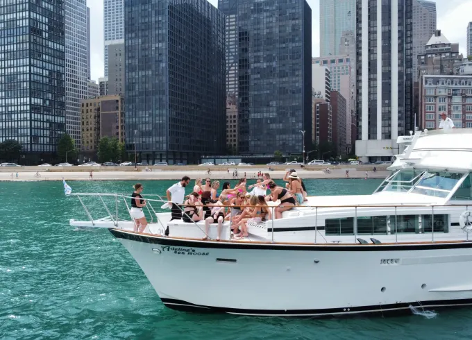 68' Luxurious Chris Craft Roamer Yacht  Private Yacht Charters in Chicago