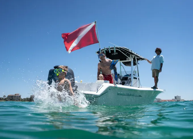 Crab Island, Snorkeling, and Dolphin Cruise. Private Charter up to 6 people