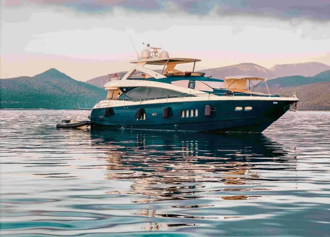105ft Sunseeker Luxury Yacht Charter in Bodrum Full Day Cruise