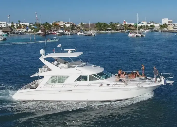 Luxury Sea Ray 55ft #GMBSR55FUN Yacht Charter for 15 Guests at Playa Mujeres