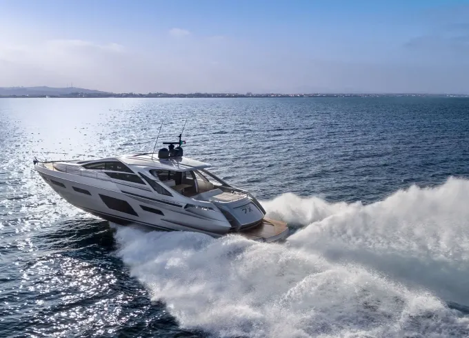 Luxury Pershing 7X Sport Yacht for 10 People in Port d'Andratx
