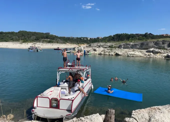 Newest 2025, 26ft Yamaha Double Decker With Slide on Lake Conroe