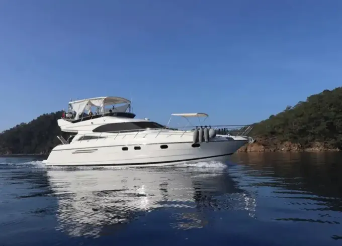 Luxury Princess Yacht Accommodation in Göcek Perfect Option for Swimming and Tou