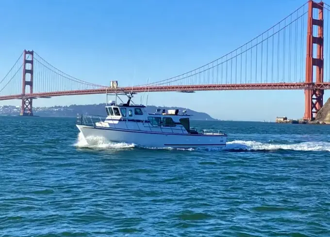 Parties and Bay Cruises on San Francisco Bay with the 43' Delta Yacht