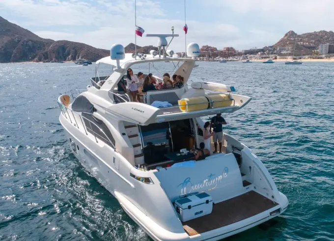 Azimut 53 Fly Luxury Yacht Charter in Cabo San Lucas – Food & Open Bar Included