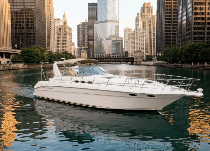 Enjoy Chicago aboard 45' Sea Ray Express Cruiser Yacht - Perfect for Parties!