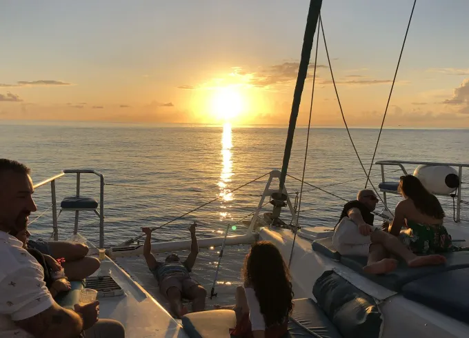 52' Catamaran - Sunset Cruise Private Charter at Simpson Bay