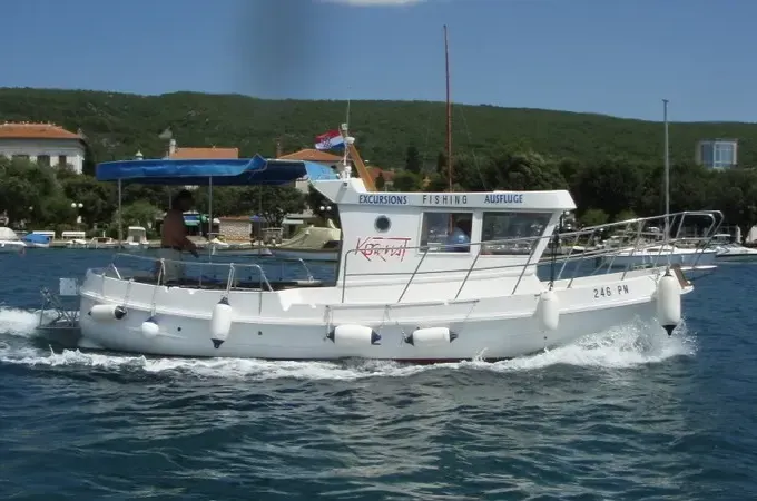 Taxi Boat Excursions onboard 26' Semideplasman Boat in Punat