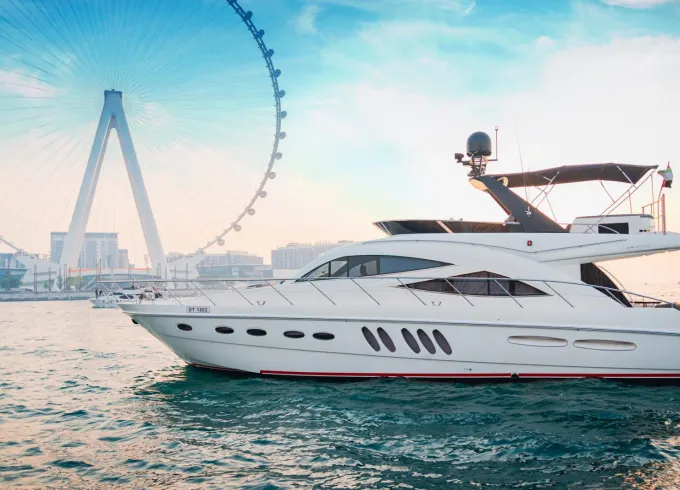 68ft Sealine Luxury Yacht Charter for Overnight Stays in Dubai