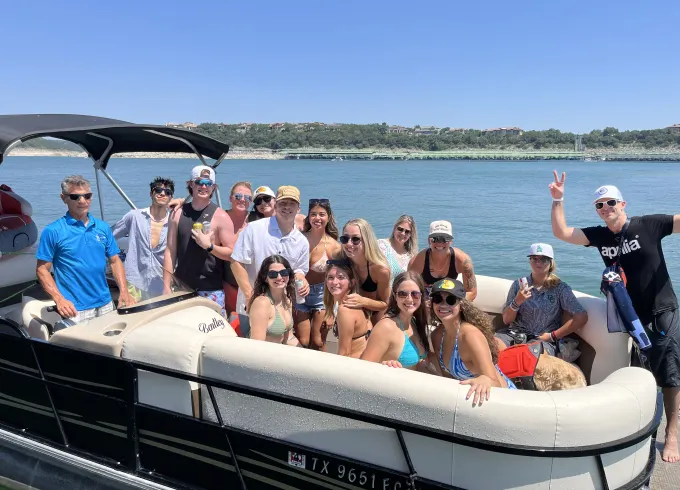 Beautiful Black Bentley 240 Pontoon for 15 Guests on Lake Travis