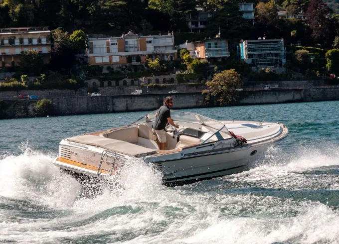 Explore Lake Como onboard Private 28ft Panzanini Nautica Boat