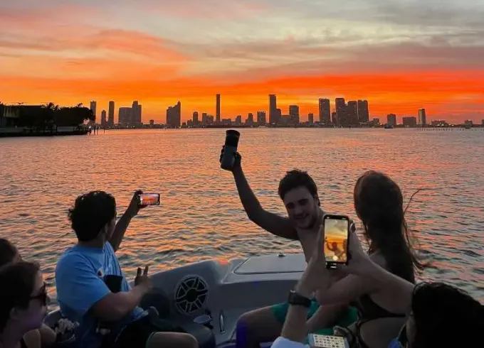 Experience Miami's Iconic Waterfront: 2-Hour Private Sunset Tour for 8