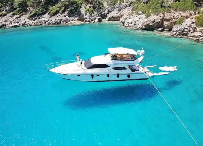 Princess 60 Motor Yacht Charter in Göcek | 3 Cabins, 6 Guests, Overnight Cruise