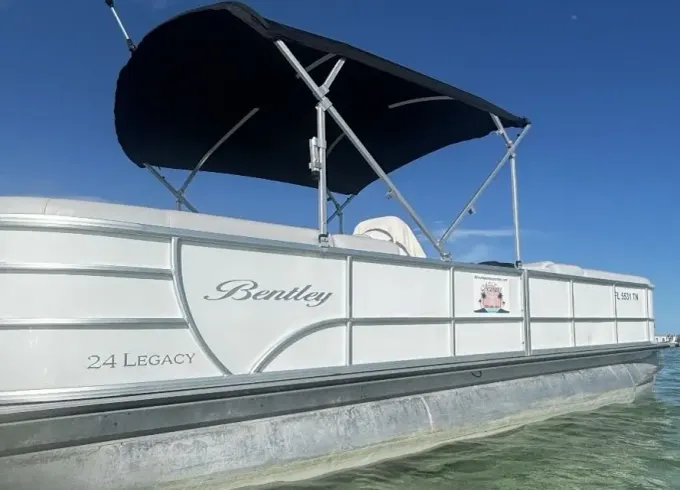 Crab Island, New 2024 Bentley Legacy 24ft Pontoon Boat, with 115HP motor!