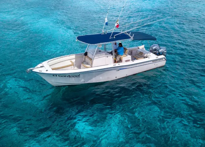 Grady White 30’ Center Console Visit el Cielo Cozumel. 10 passengers